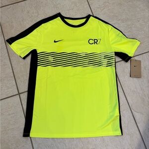 Nike Kids CR7 Short Sleeve Tee - Neon Yellow and Black